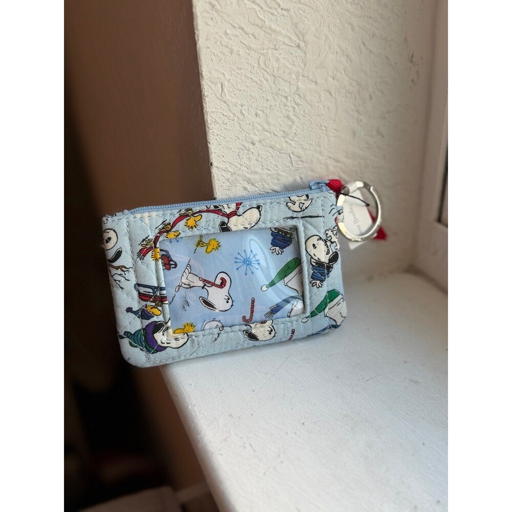 Limited Edition Vera Bradley x Peanuts Ski Slope Snoopy Zip ID Case Wallet NWT! - Picture 4 of 11